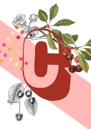 Botanical Alphabet C Greeting Card