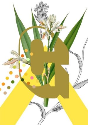 Botanical Alphabet G Greeting Card