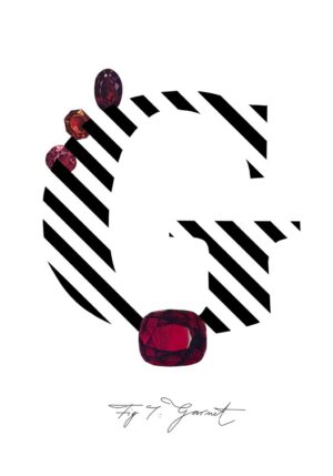Gemstone Alphabet G Greeting Card