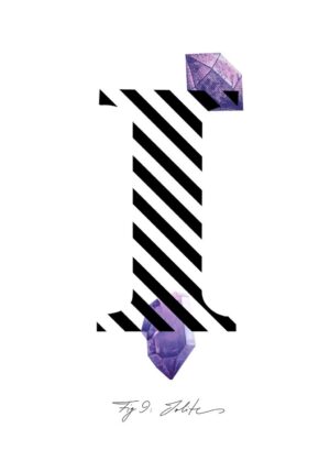 Gemstone Alphabet I Greeting Card