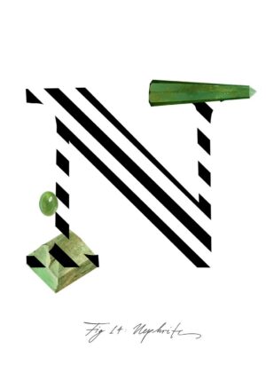 Gemstone Alphabet N Greeting Card