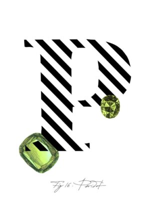 Gemstone Alphabet P Greeting Card