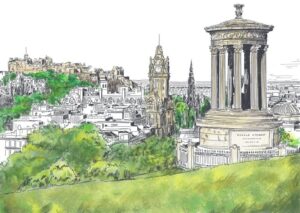 Calton Hill Edinburgh Greeting Card