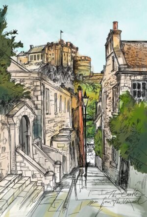 The Castle Viewed From The Vennel Greeting Card Greeting Card