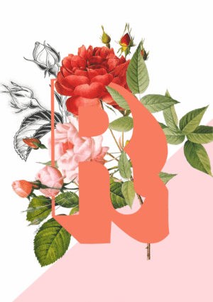 Botanical Alphabet R Matte Art Print