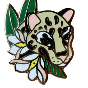 Botanist & Leopard Pin