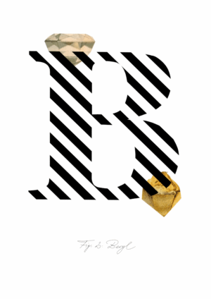 Gemstone Alphabet Art Print