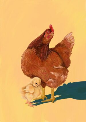 Chirpy Cheep Cheep Chickens Giclée Art Print