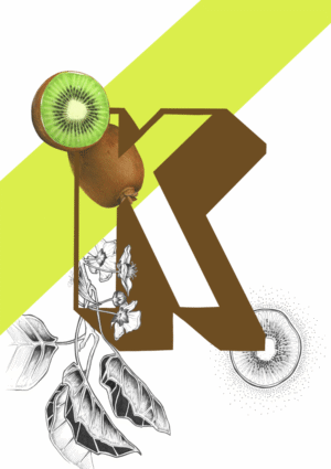 Botanical Alphabet K Matte Art Print