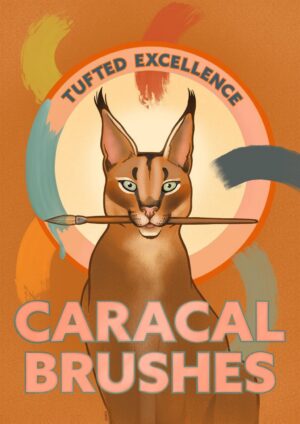 Caracal Brushes Giclée Art Print
