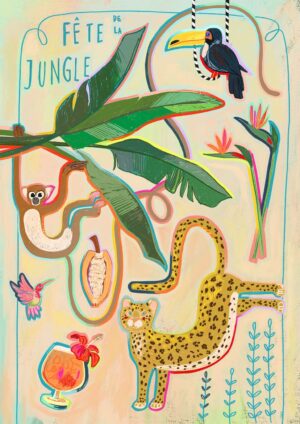 Fête De La Jungle Matte Art Print