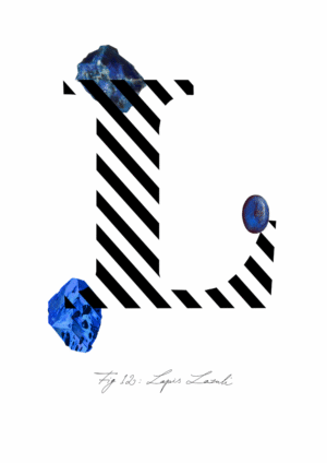Gemstone Alphabet L Matte Art Print