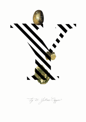 Gemstone Alphabet Y Matte Art Print