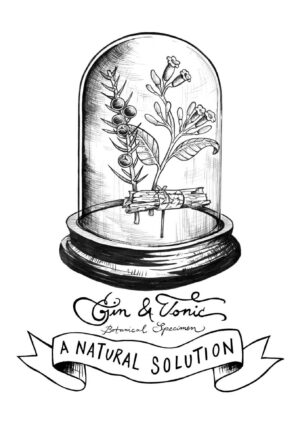 Gin & Tonic Bell Jar Matte Art Print
