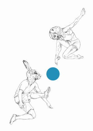 Hare vs Kestrel Matte Art Print