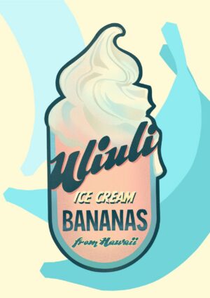 Icecream Bananas Giclée Art Print