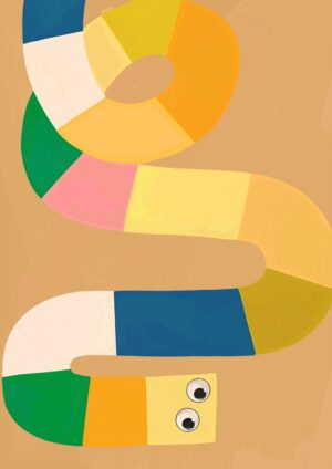Jellysnakes Lemon Twist Giclée Art Print