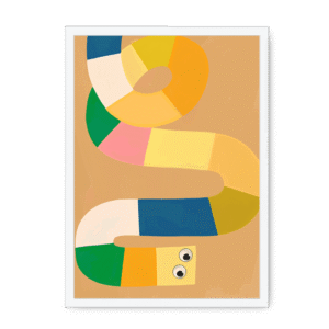 Jellysnakes Lemon Twist Framed Print