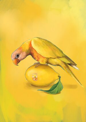 Lemon Lorikeet Giclée Art Print