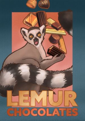 Lemur Chocolate Giclée Art Print