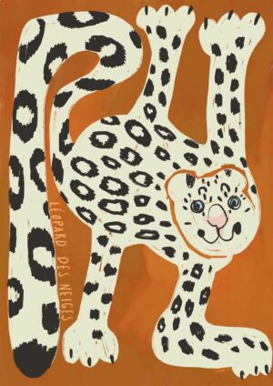 Leopard Des Neiges Matte Art Print