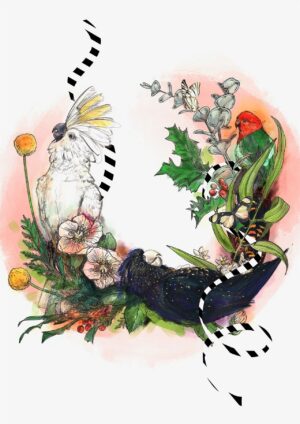 Party Of Parrots Matte Art Print