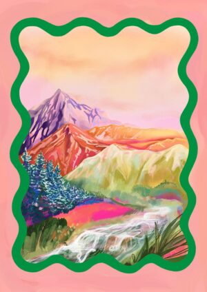 Pastel Peaks Giclée Art Print