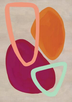 Pebble Dash Red Giclée Art Print