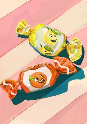 Pillow Sweets Citrus Giclée Art Print