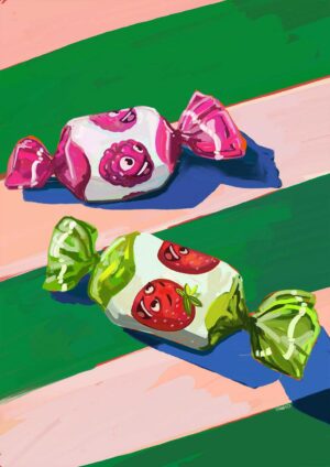 Pillow Sweets Pillow Berry Faves Giclée Art Print