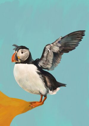 Posing Puffin Giclée Art Print