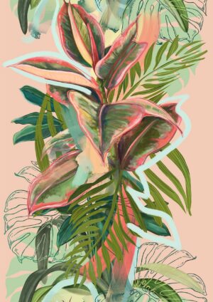 Ruby Rubber Jungle Giclée Art Print
