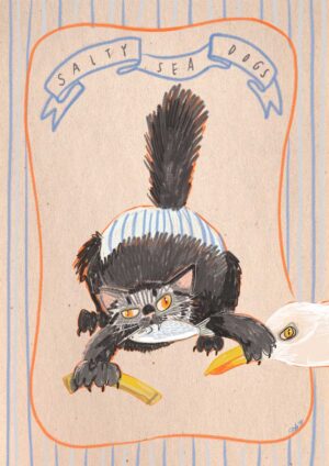 Salty Sea Dogs Matte Art Print