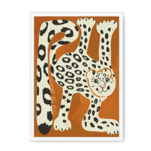 Leopard Des Neiges Framed Print