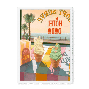 Seaside Soft Serve Framed Print