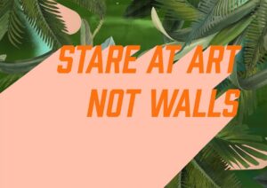 Stare At Art Not Walls - Landscape Pink Matte Art Print