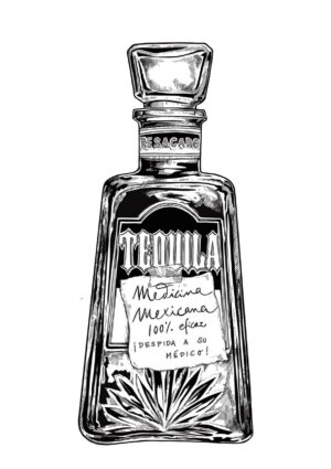 Tequila Medicina Mexicana Matte Art Print