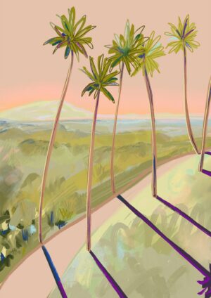 Peachy Vantage Giclée Art Print