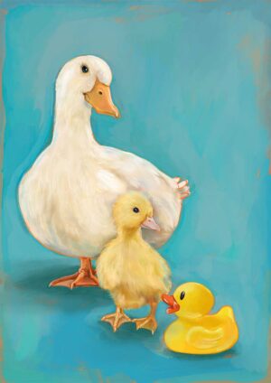 Triple Lucky Duckie Canvas Print